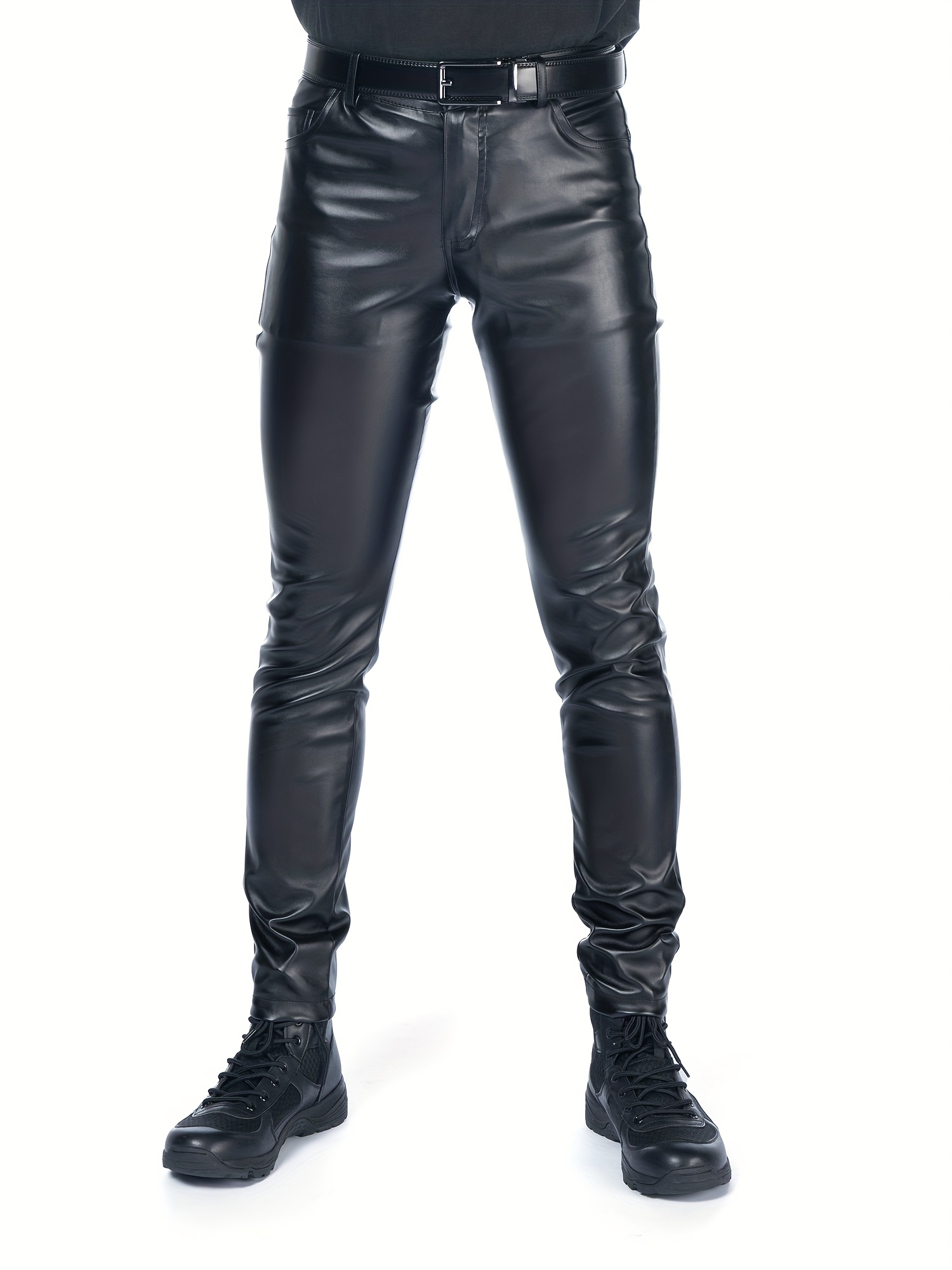 Cuero Hombre Pantalon De Cuero Para Motociclista Moto Hombre