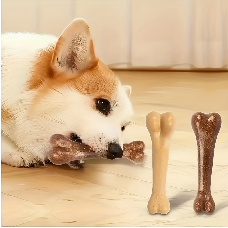 TEMU Durable And Tough Chew Toy For Small And Medium Dogs, This Natural Chewable Bone Supports Dental Health And Encourages Interactive Play, Making It Perfect For Teething Puppies