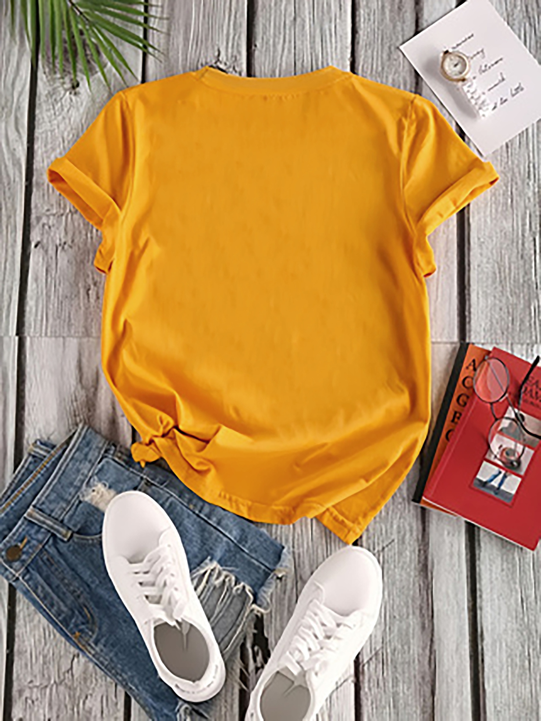 T-shirt Cœurs Femme Col Rond T-shirt pour femme à col rond et manches courtes, décontracté, sportif et tendance, avec imprimé graphique de lettres