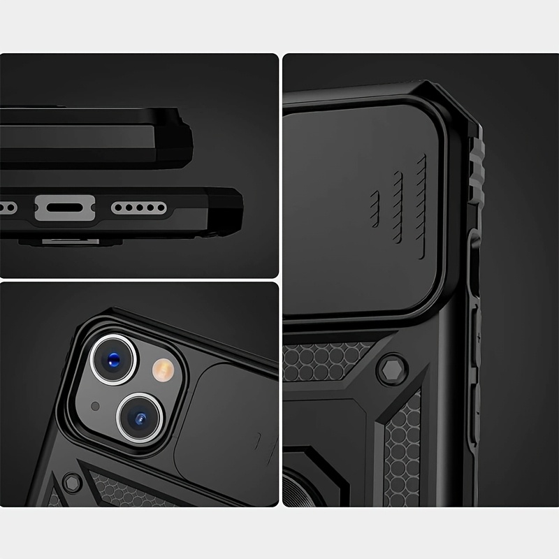   stötsäker telefonfodral med metallställ, kompatibel med 16 pro max, 15 pro max och 14 pro max. Produktinformation 3