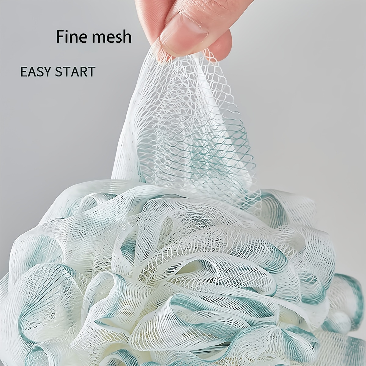 4pcs Shower Balls with Hooks, Soft PE Exfoliating Bath Set