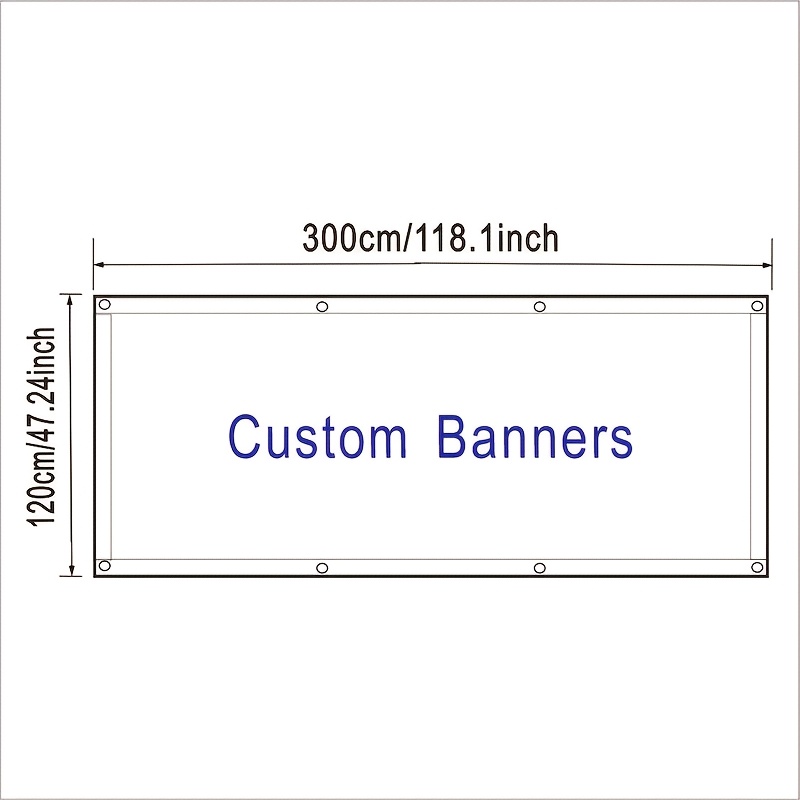 TEMU Insegne personalizzate a striscione in rete con occhielli - Striscione in durevole e antivento per esterni per , edilizia e espositori di