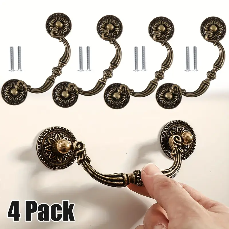 4 pcs bail handle drop pulls vintage drop bail drawer pulls - Temu 4 pcs bail handle drop pulls vintage drop bail drawer pulls - Temu
