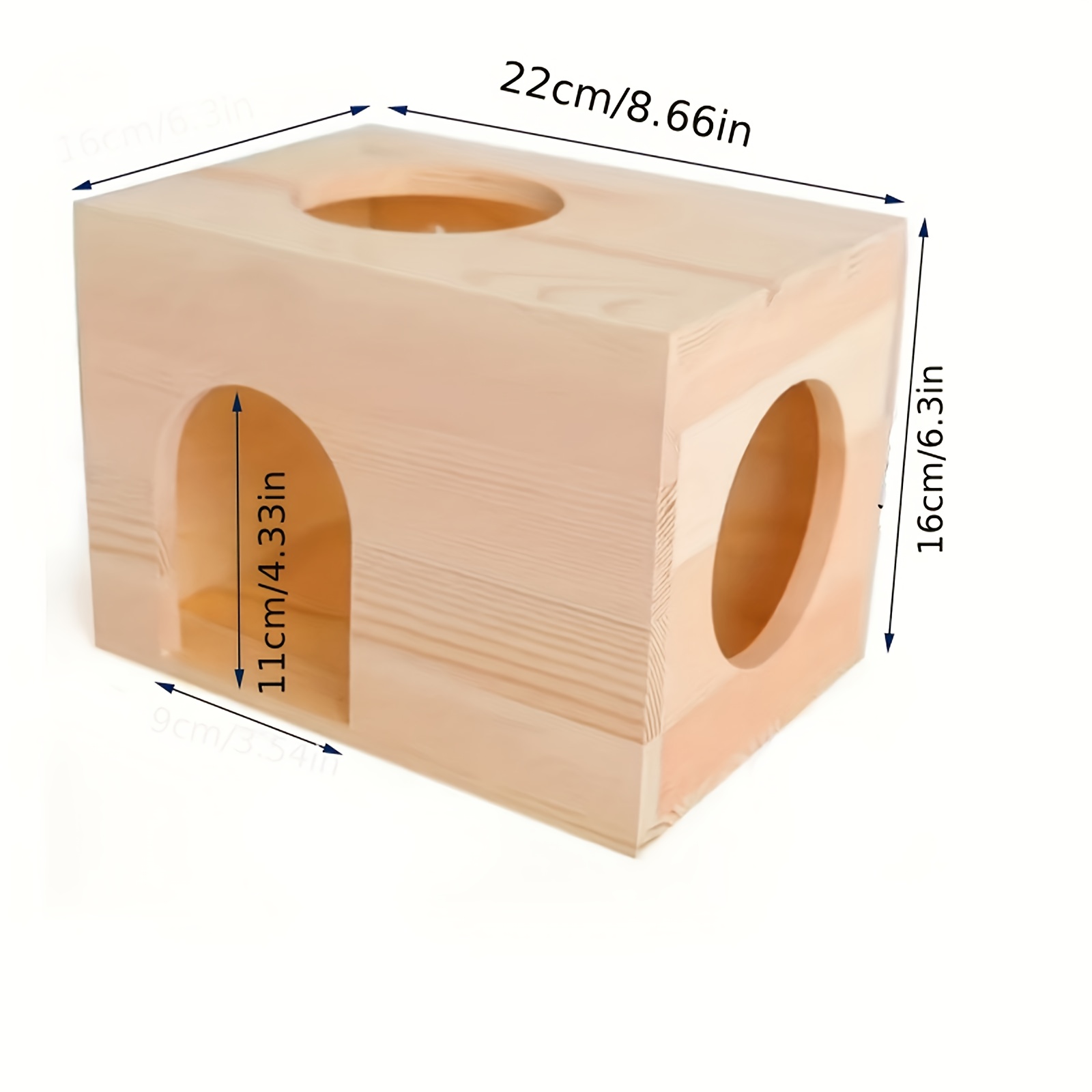 Wooden Multi-Chamber Maze Hideout for Small Animals