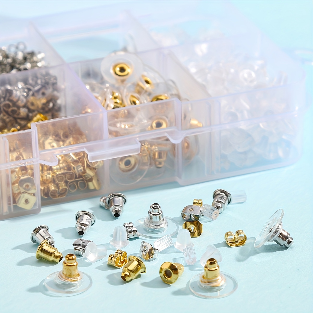 ear protectors for fish hooks 1040pcs earring back holders safety earplugs