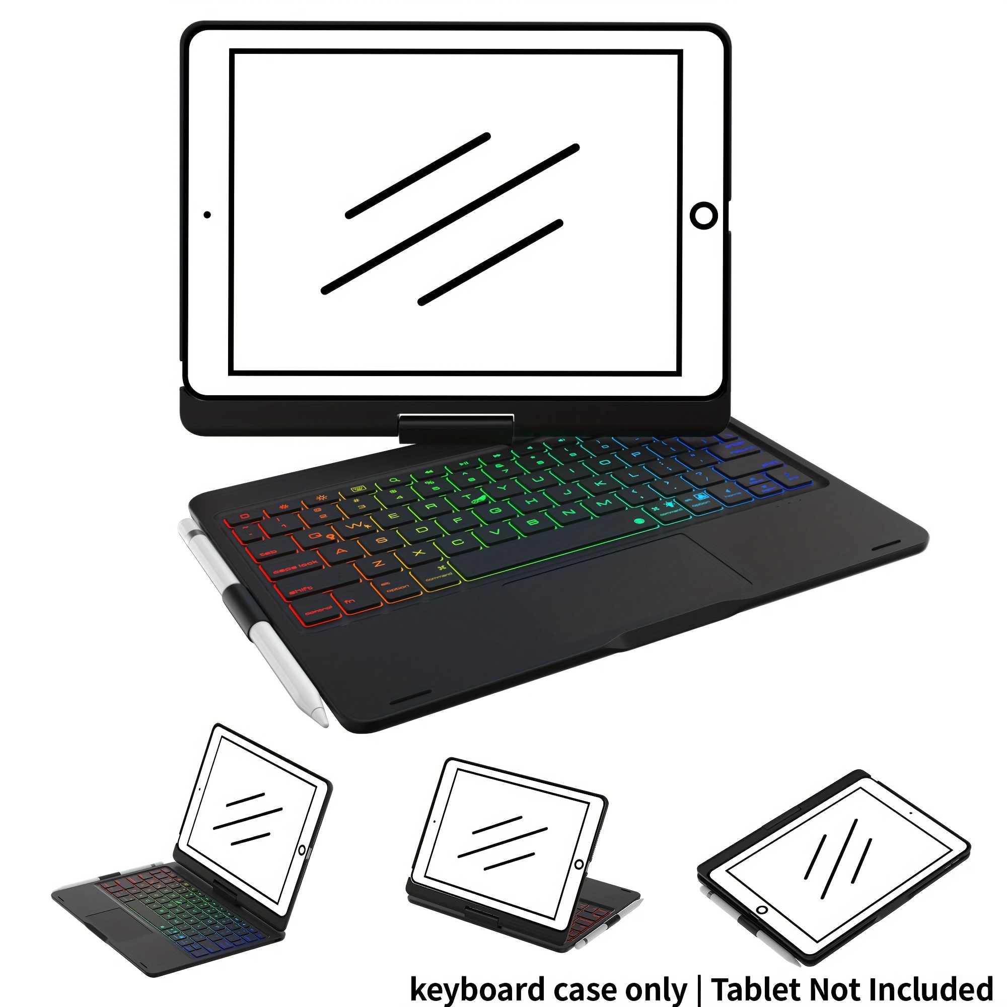 NIXXOS Keyboard Leather Cover For iPad 7th/8th/9th Gen(10.2)/Air4/5