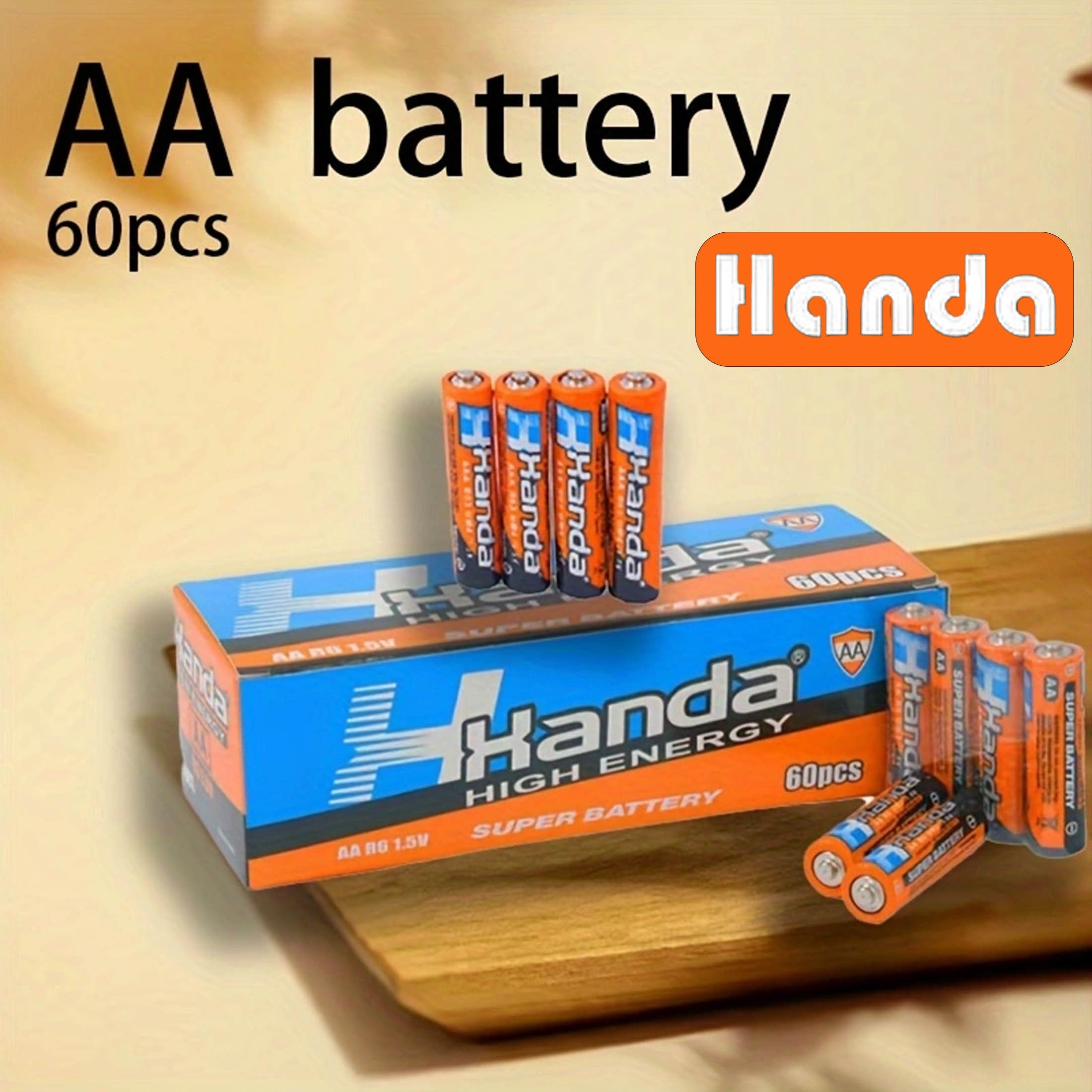 

60pcs Handa Aa Batteries - Leak-proof, 1.5v High-performance Carbon Dry Cells For Long- Use