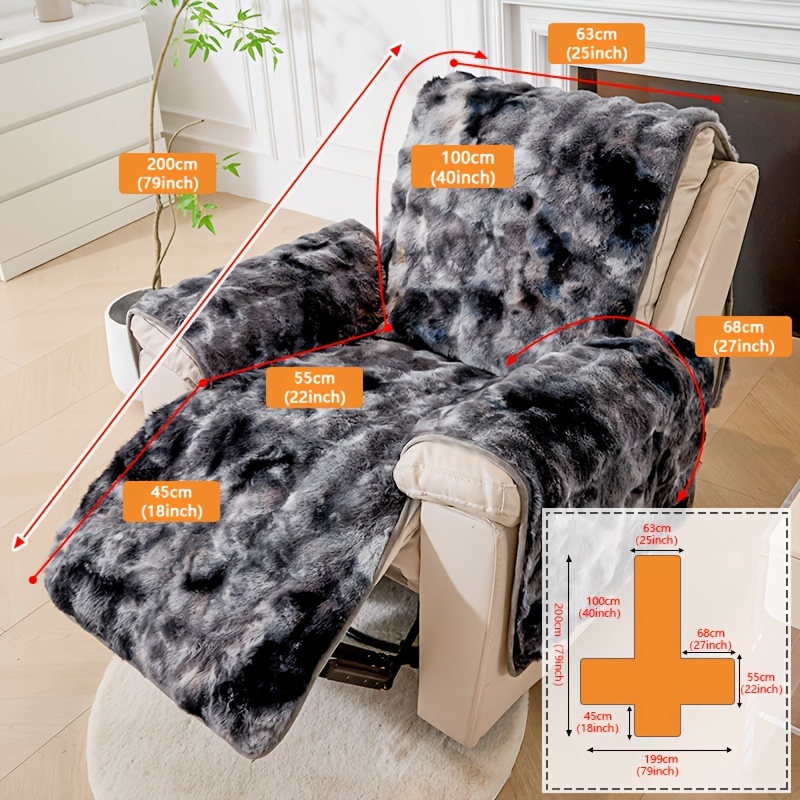 Image of 1pc Of Zhihuashi Integrated Sofa Cushion, Non-slip, Warm, Breathable Sofa Cover, Machine Washable, A Pet - Gradient Velvet Zhihuashi