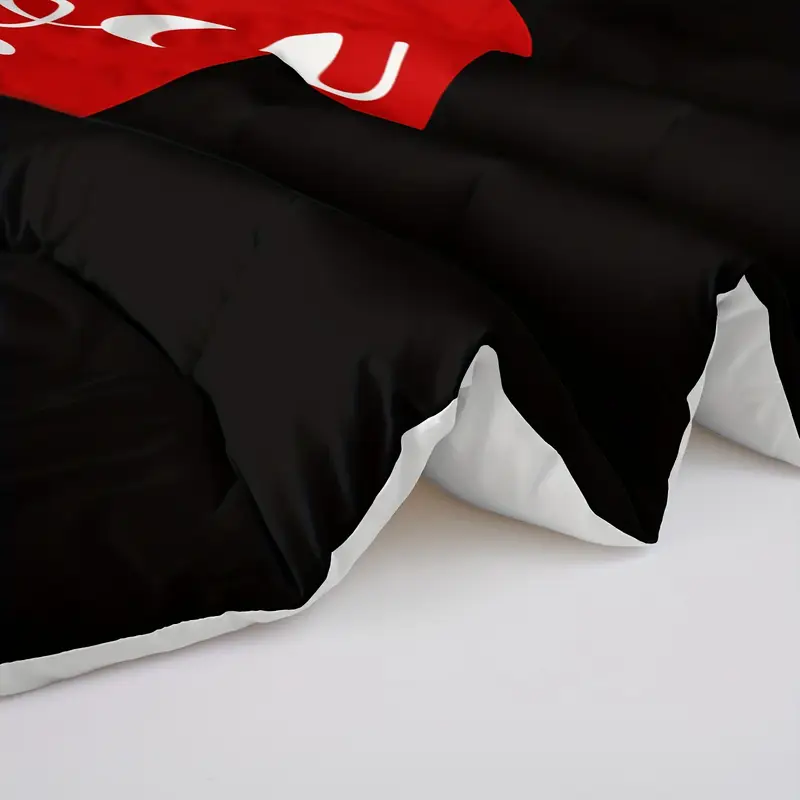 3pcs mr mrs bedding set queen comforter for adults couple men women black and red bedding set his and hers comforter bedding valentines day wedding gifts 1 quilt 2 pillowcases Product details 6