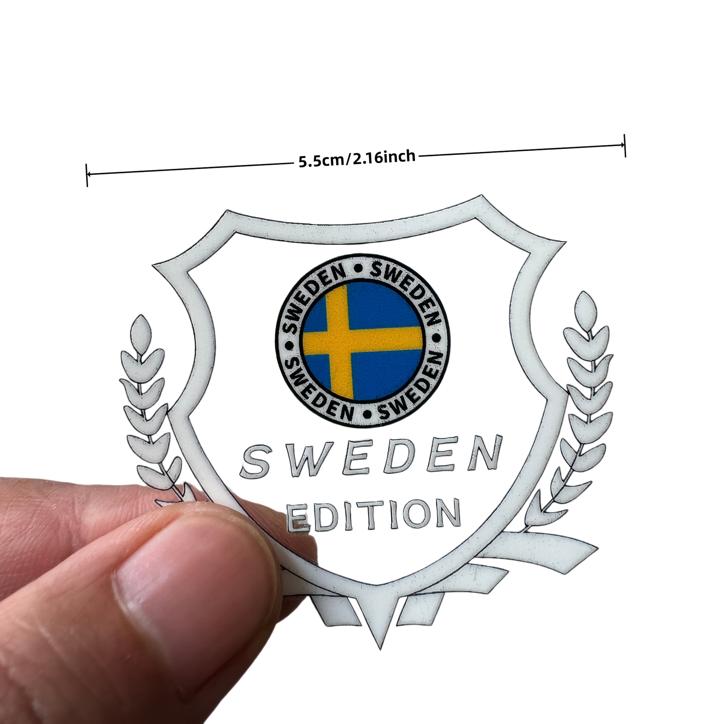 1pc Sweden Edition Style Stickers Emblem Decals - Suitable For Cars, Trucks, Motorcycles, Laptops, Suitcases, Bumpers