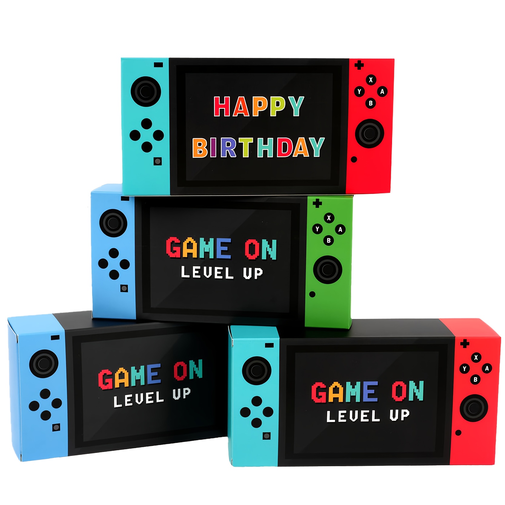 E-shop Geschenk für Sie/Ihn 12er-Pack Geschenkboxen im Spielthema für Geburtstagsfeier Zubehör Goodie-Bag Gamer Party Dekorationen