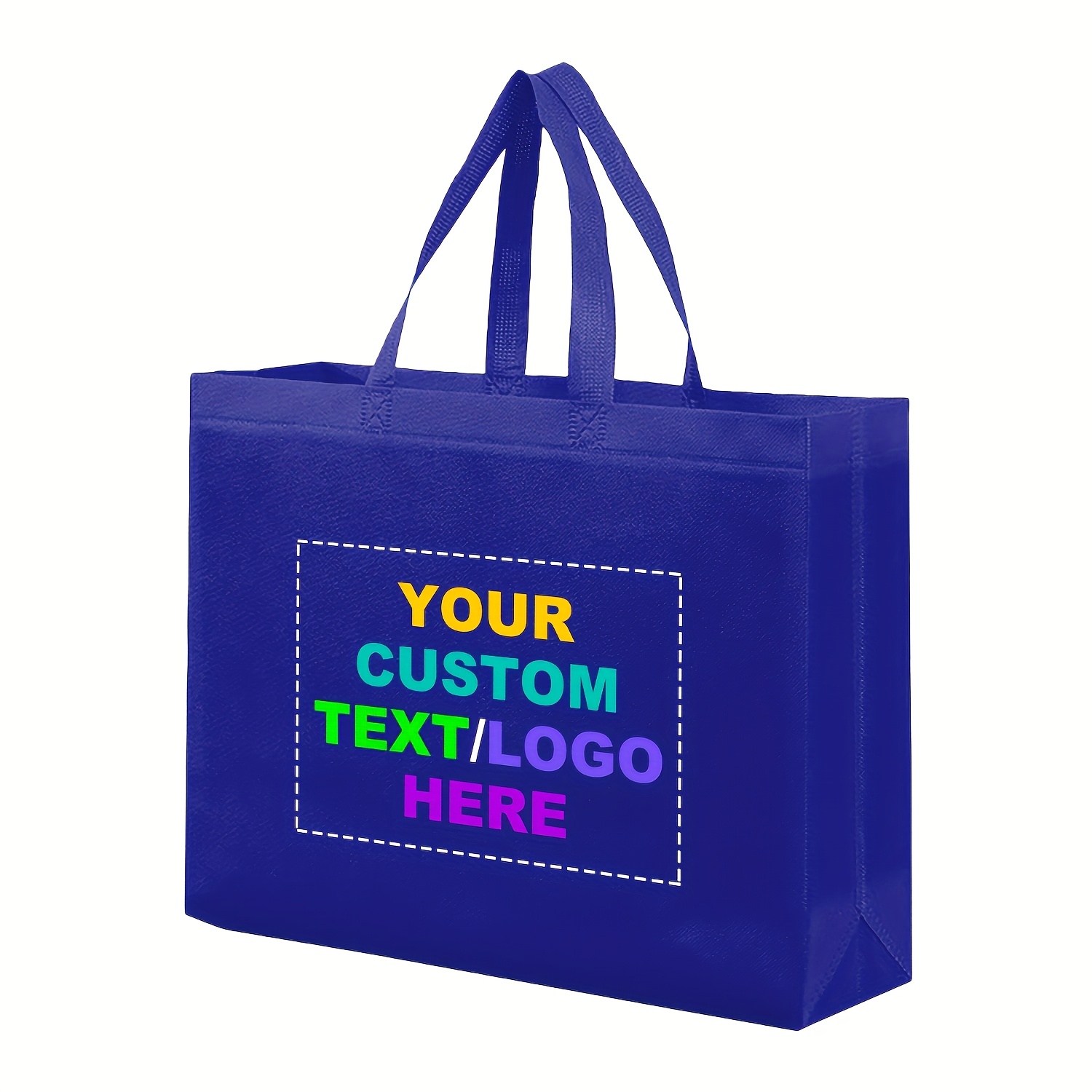 TEMU Gift For Her/him 50 Customizable Non-woven Tote Bags - 3 Sizes , Colorful Logo Or Text Printing, Ideal For Gifts, Shopping & Corporate Events |