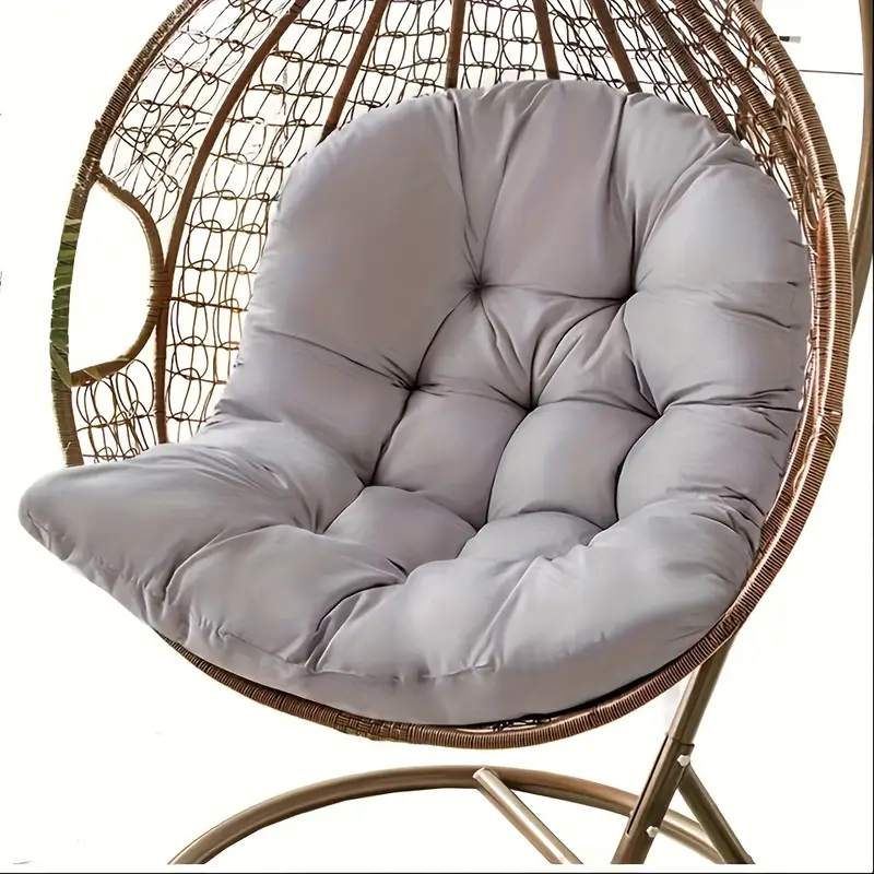 versatile dark gray hanging basket chair cushion comfortable polyester seat pad for indoor outdoor use and relaxation outdoor seat cushions details 3