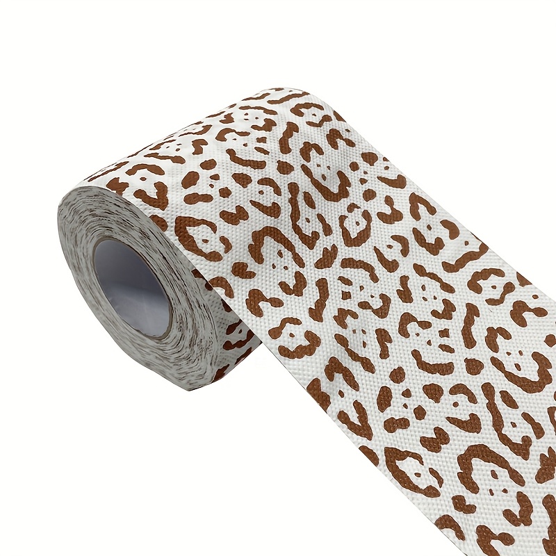 TEMU 1 rol/2 rollen Toiletpapier met kern en luipaardprintpatroon, Huishoudelijke toiletpapierrol