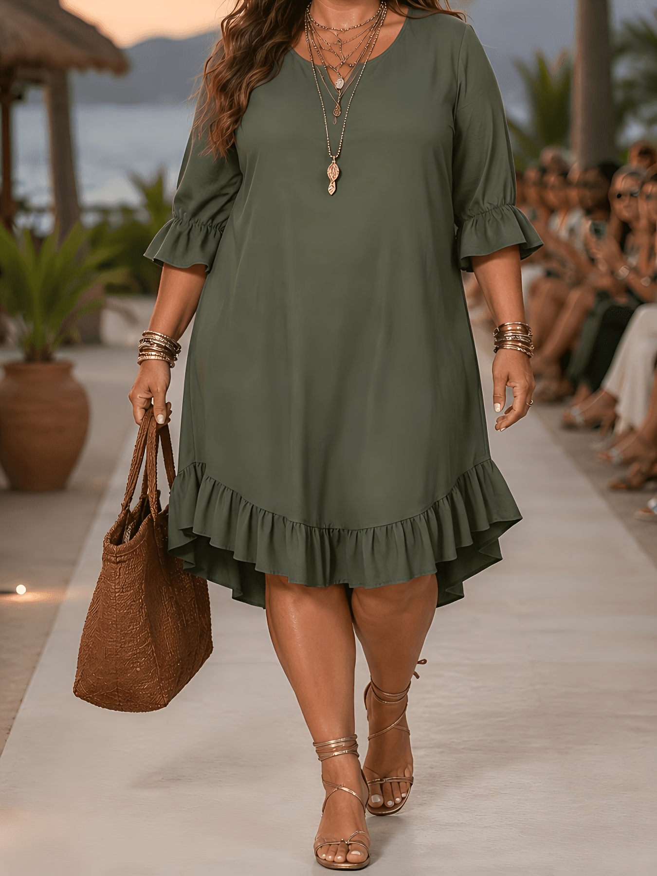 boho clothing for plus size sold on Temu United States