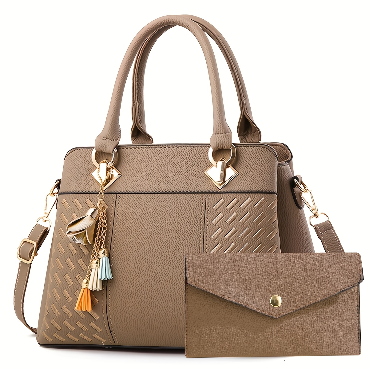 A New Stylish Shoulder Bag for Mom, Perfect for Family Gifts, Featuring a Trendy Crossbody Design with Letters, Ideal for Casual Outings.