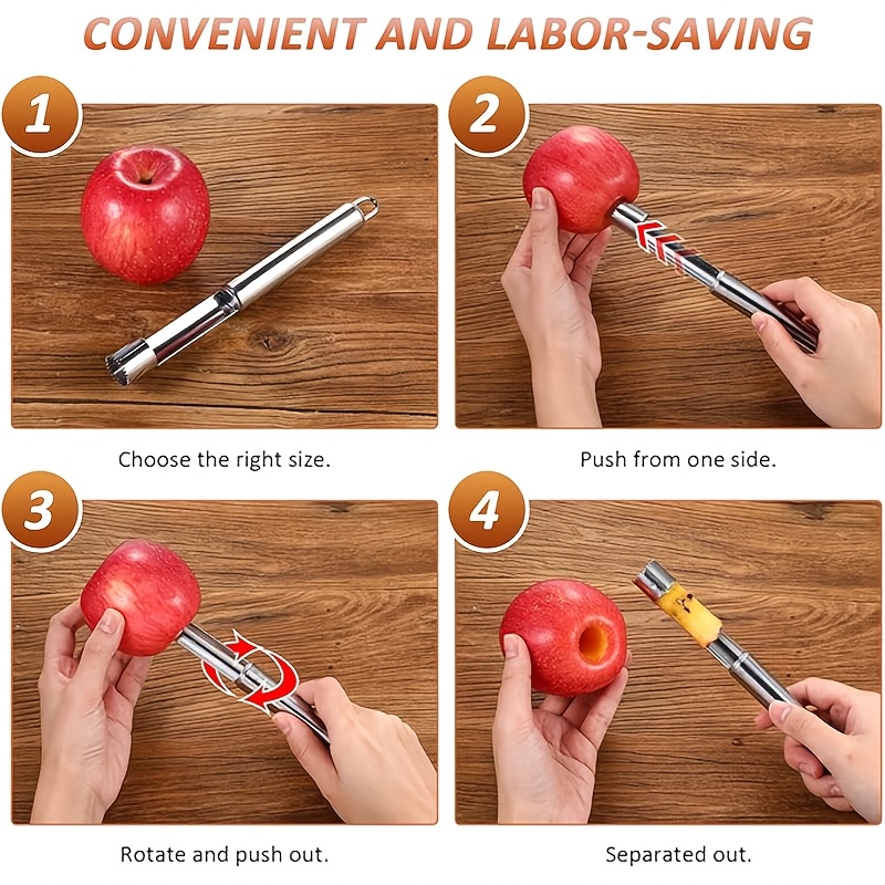 fruit corer pitter multi functional   and   remover set stainless   seed remover tool for   pear cherry     durable and   kitchen gadget for home and commercial use details 1
