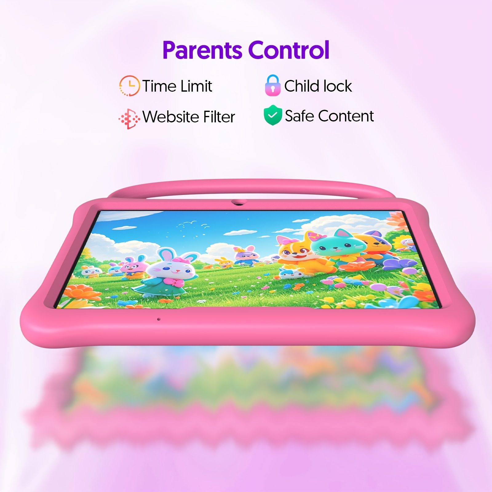 BAKEN Kids Tablet, Android 13 Tablet For Kids 10 Inch, Tablet Octa-Core CPU 64GB ROM 2GB RAM 1TB SD Card Expandable, Children'S Tablet With Case, Wifi Tablet Parental Control, Dual Camera, Shockproof Case For Kids Tablets, 1280*800 IPS HDTouch Screen