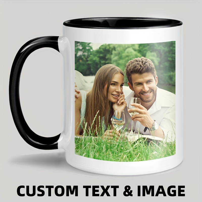 Taza con foto personalizada, diseño de imagen de texto, 11oz