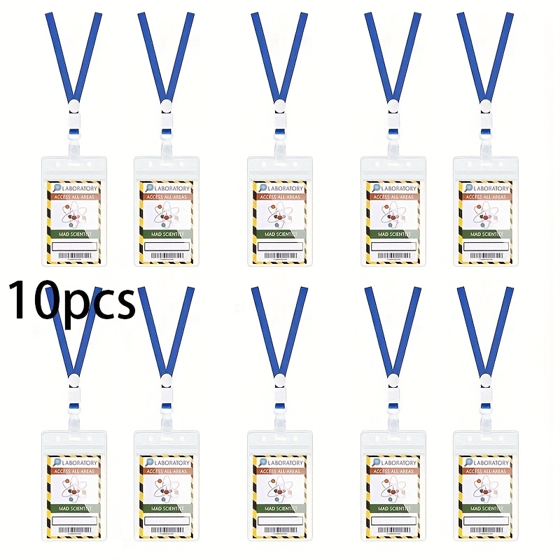 E-shop 2D 10 Stück Wissenschaftlicher Namensschild Wissenschaftliche Dekorationen Party Schlüsselband Wissenschaftler Thema für Schulparty