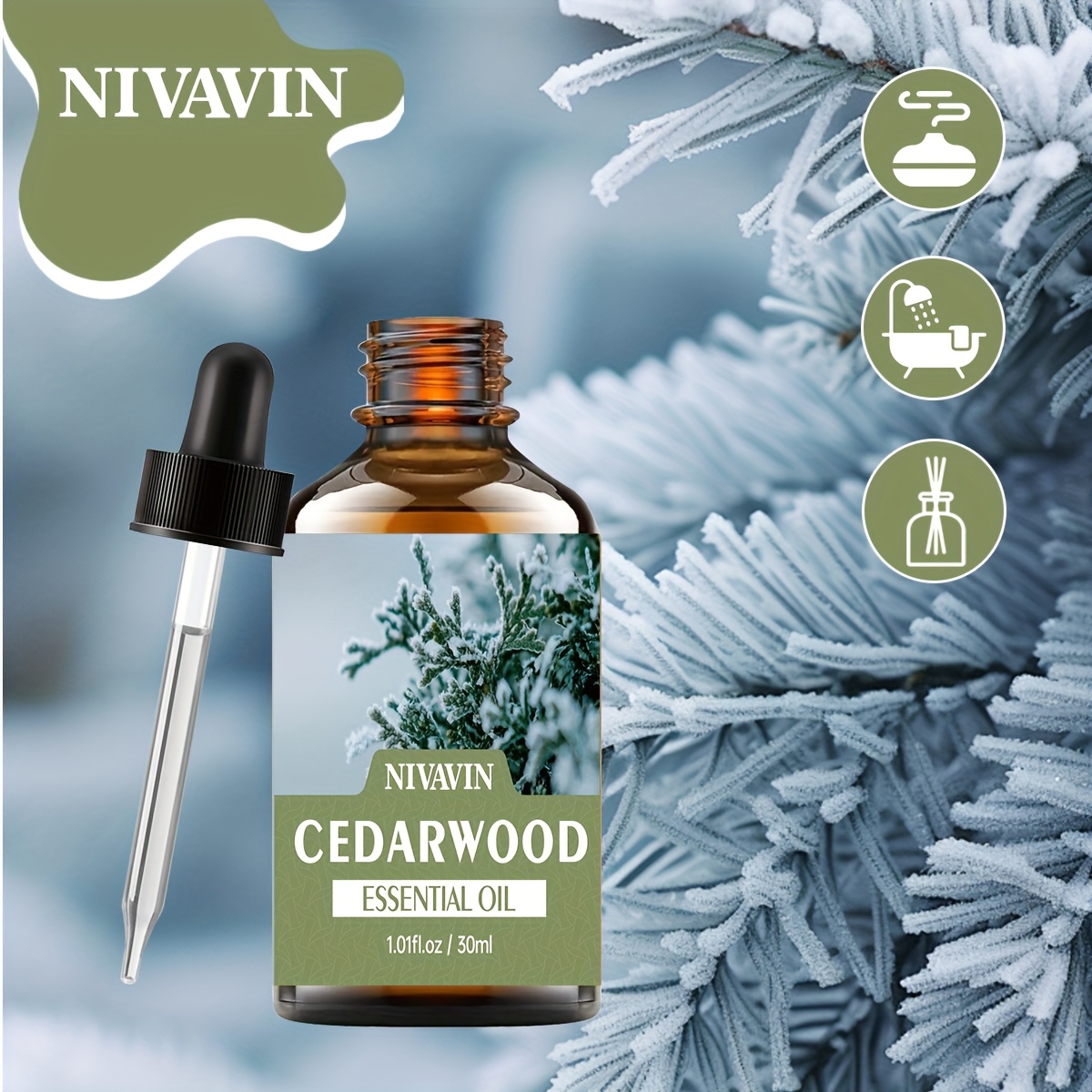 30ml Essential Oil, Oil, , Suitable For Air , Relaxing Office Atmosphere, Compatible With Diffusers, Ideal Gift For Halloween/christmas, Festive Ambiance