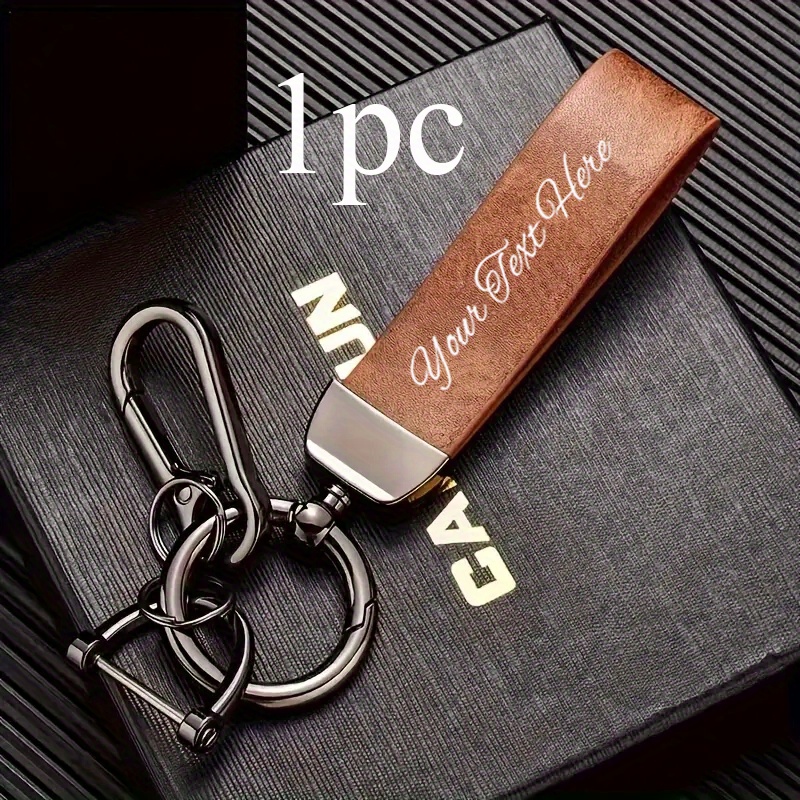 TEMU 1pc Metal Casual Creative Simple Keychain, Free Personalized Text Customization,car Keychain,as A Birthday Or Graduation Gift, Ideal For Men And