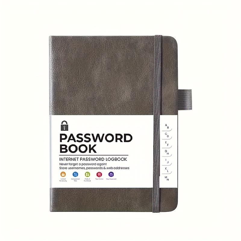 A6 Password Organizer Labeled In - 1pc, Internet Address Log And Pocket For Website Login Storage