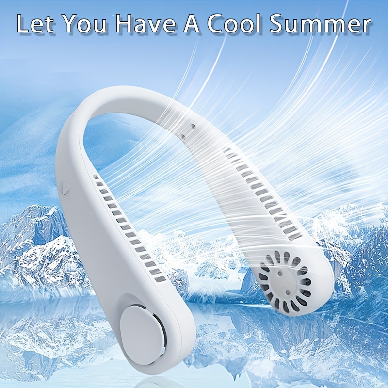

Portable Bladeless Neck Fan, 3rd Generation Lazy Neckband With Usb Rechargeable Battery, Vortex Airflow, 3 Speeds Adjustable, 7.68inch Height, Hands-free Personal Cooling Device For Summer Outdoor Use