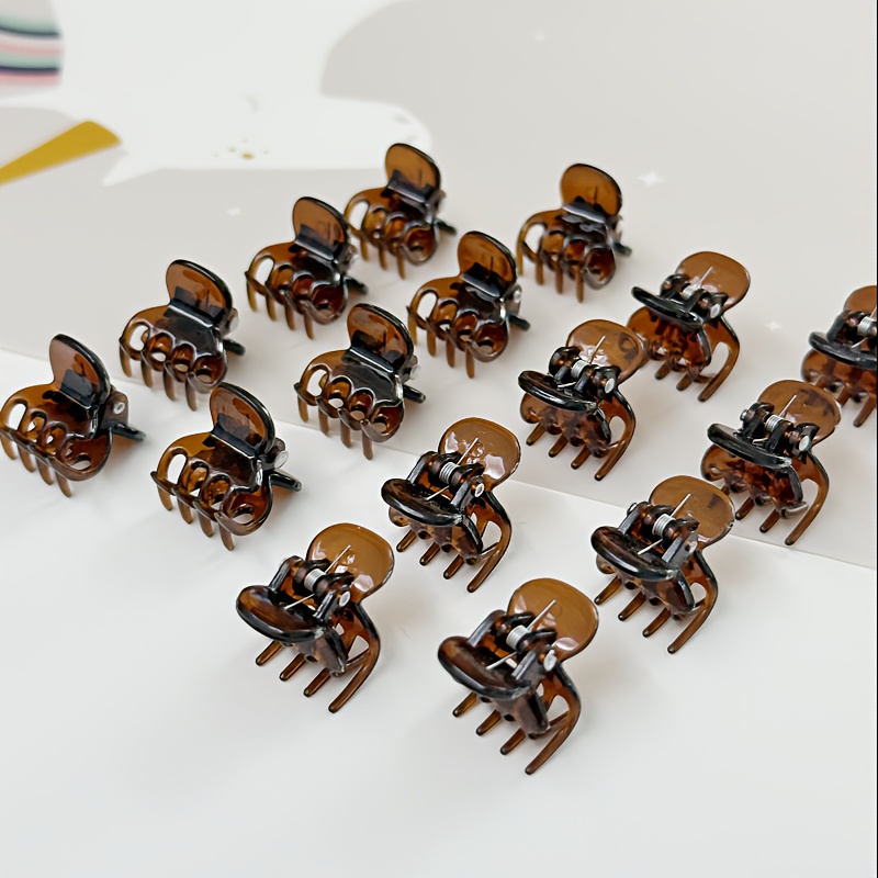 Image of 16pcs Four-claw Mini Clips, Full Angle Clips, Hair Clips, Bangs Clips