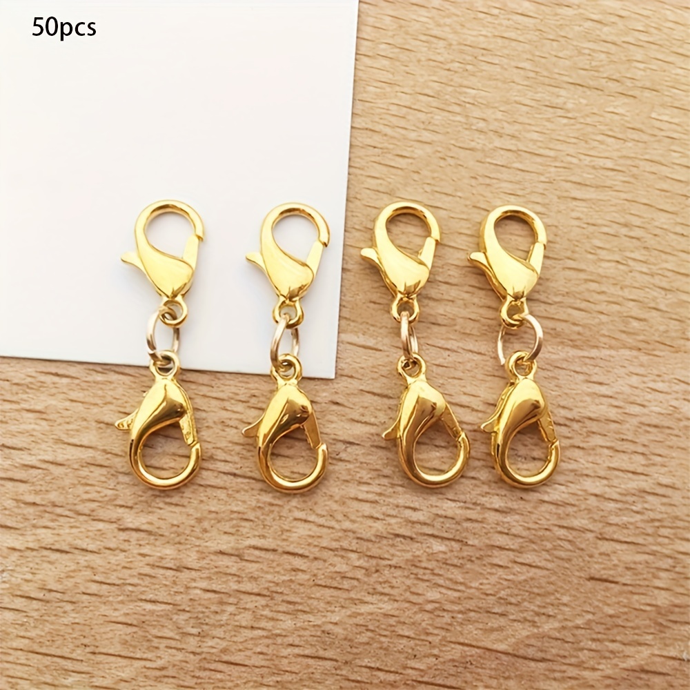 50 Pairs Of Golden/silvery Lobster Clasps + Single Ring