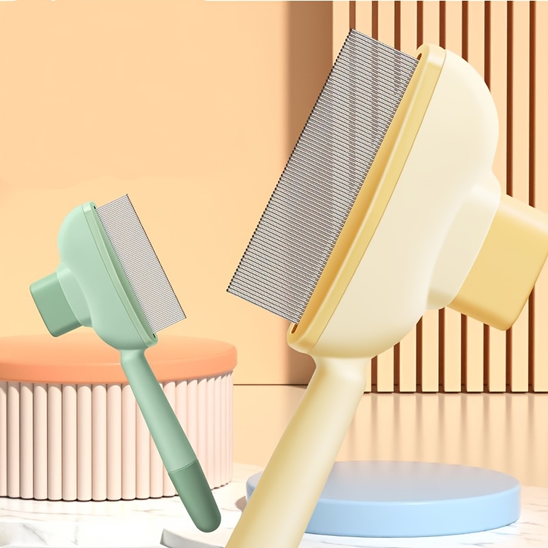 self cleaning pet grooming comb for dogs and cats for   removal with a dense toothed   brush