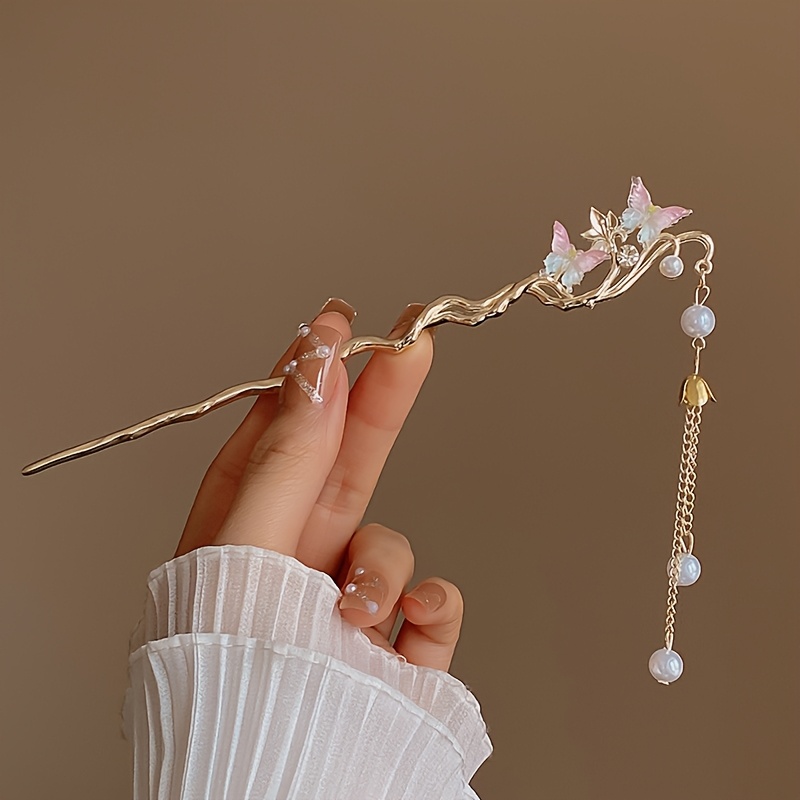 6pcs elegant hair sticks for women floral   geometric designs alloy hairpins for daily use parties gifts photoshoots holidays cute hair accessories party hair accessories sophisticated hairpin   hairpin Product details 1