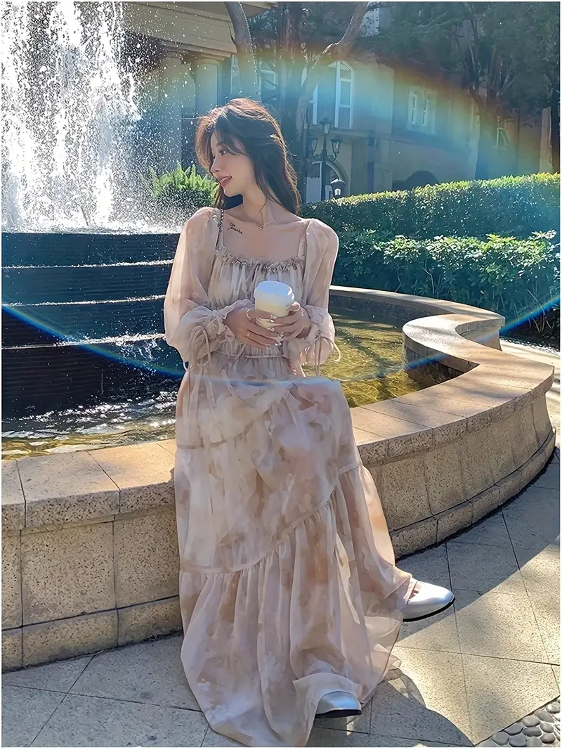2025 spring autumn new gentle french style fashion printed - Temu Mauritius 2025 spring autumn new gentle french style fashion printed - Temu Mauritius