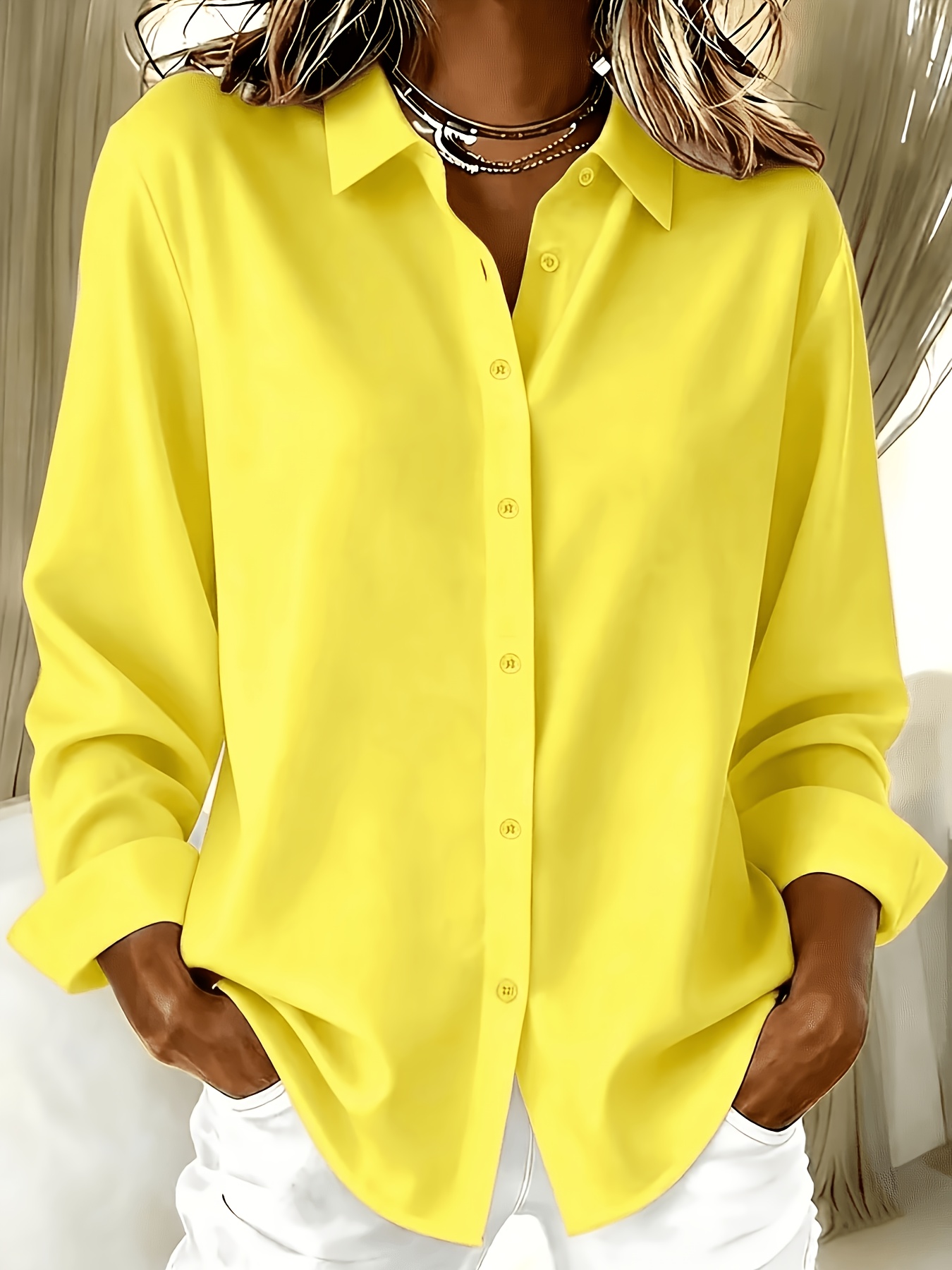 plus size plus size womens spring autumn solid color long sleeve shirt top