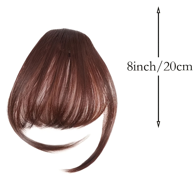 womens straight hair bangs clip in extensions basics style with sideburns for   and natural look details 3