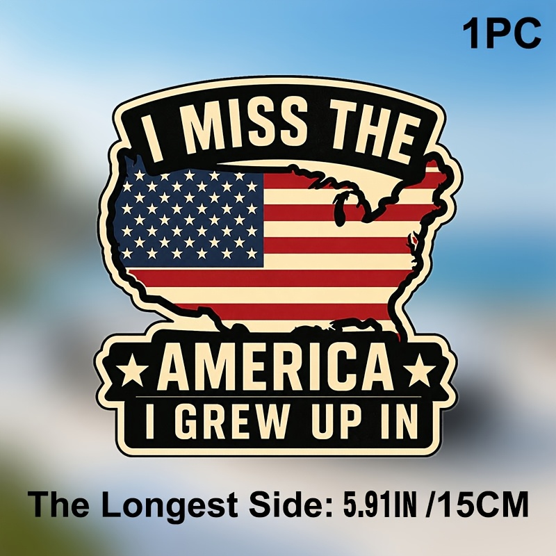 TEMU 1pc Nostalgic Map Graphic Car Sticker I Miss The I Up In Unique Waterproof Durable Decorative Auto Window Decal Perfect Gift For Travelers
