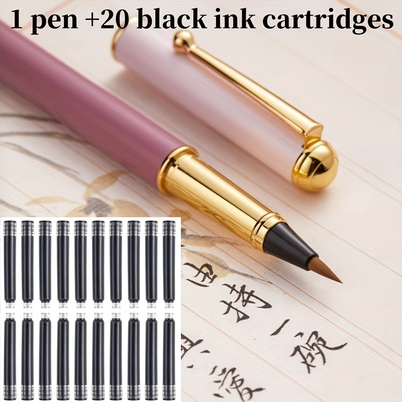 A Brush In , Featuring Elegant Wolf Hair, A Water Brush For , And A Slim, Portable Design Perfect For Regular Script Calligraphy