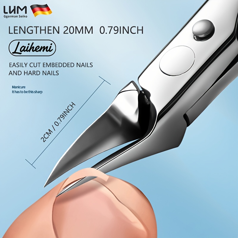 Ultra-Sharp Embedded Nail Clippers for Thick Toenails, Professional Stainless Steel