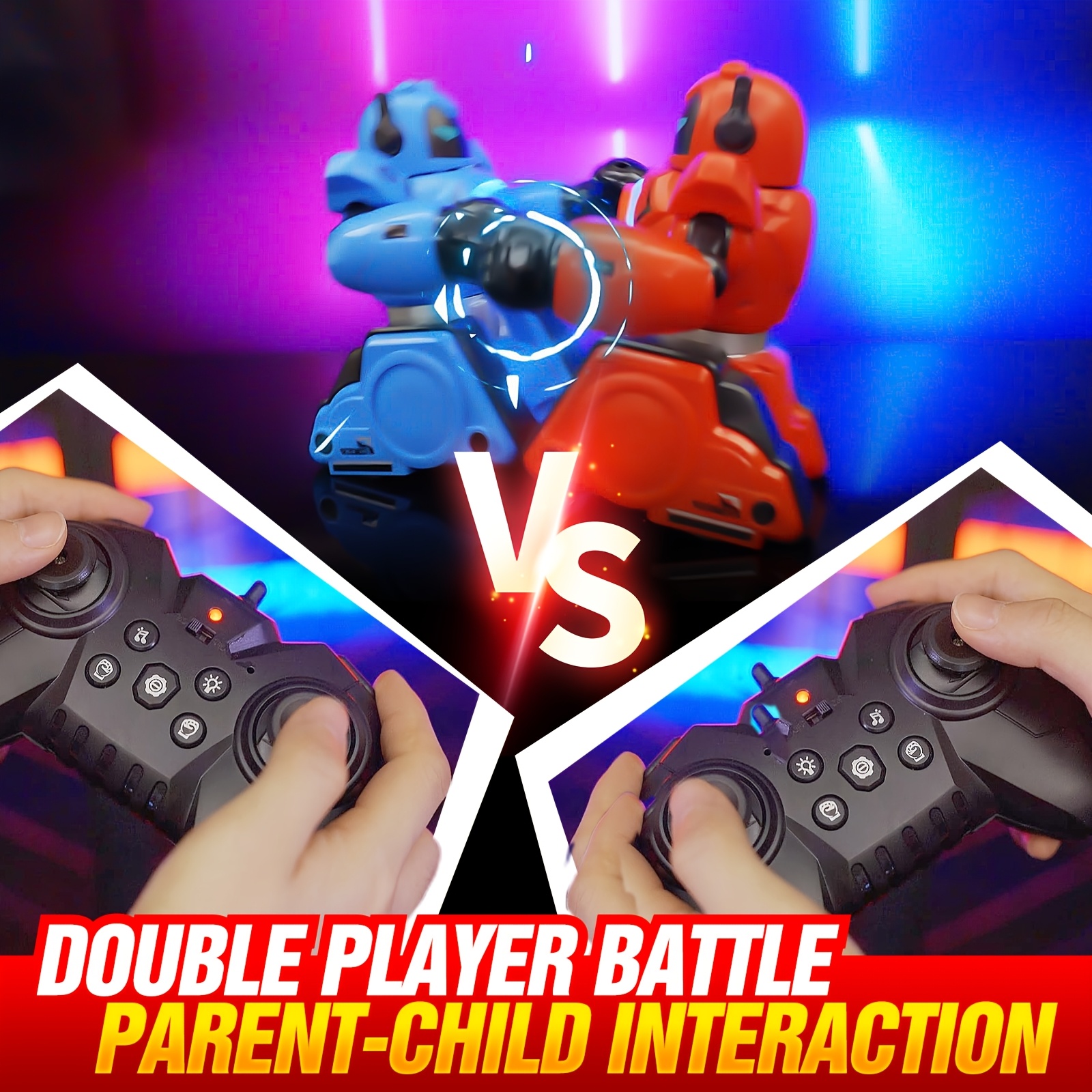 Remote Control Fighting Robot 2pcs Set, with Adjustable Sound And Light Remote Shooting Battle Robot, Fun Electronic Battle Robot Toy, Christmas Birthday Gift for Boys Over