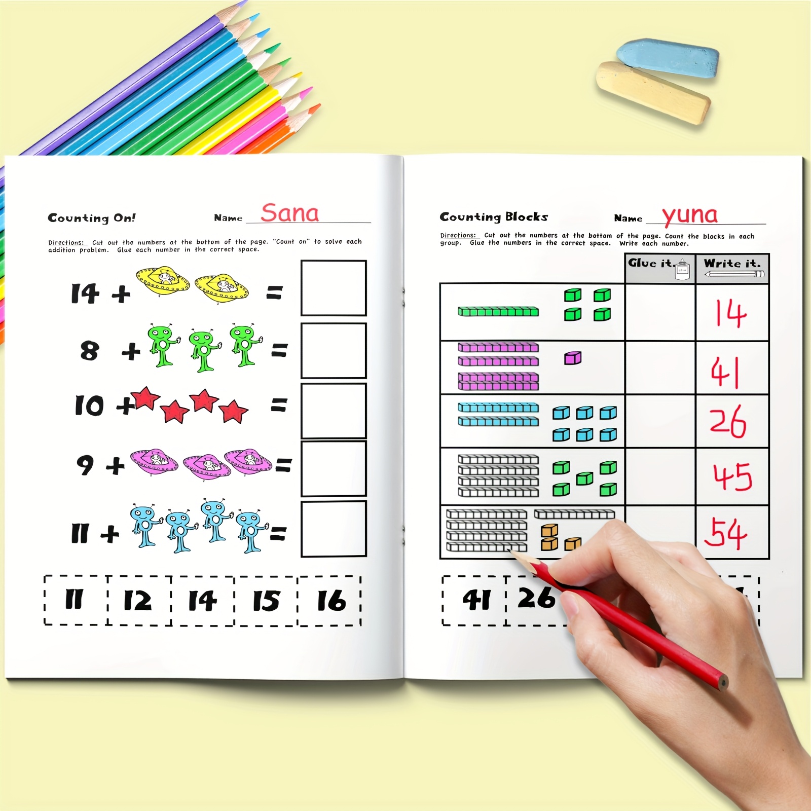 Kids' Calculation Book: Color & Write to Master Addition and Subtraction