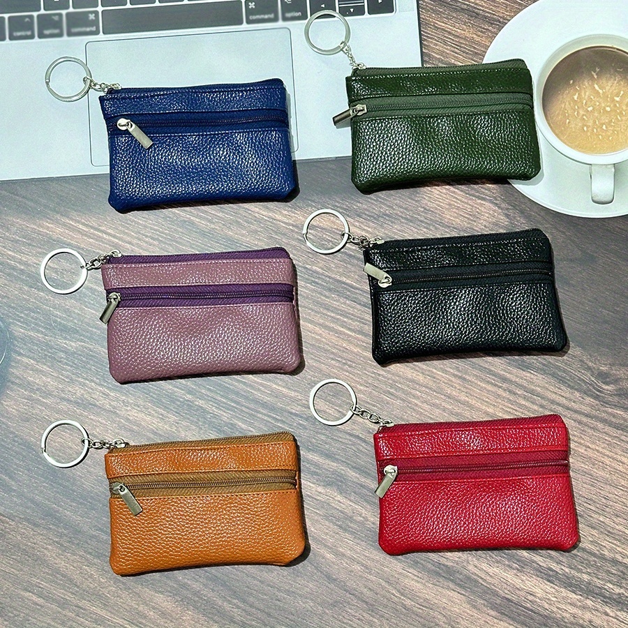 Image of 6pcs Light Luxury Six-color Fashionable Mixed Coin Purse Set, Women's Key Pouch Clutch Coin Purse, Pouch Creative Small Gift, Color Scheme Needs