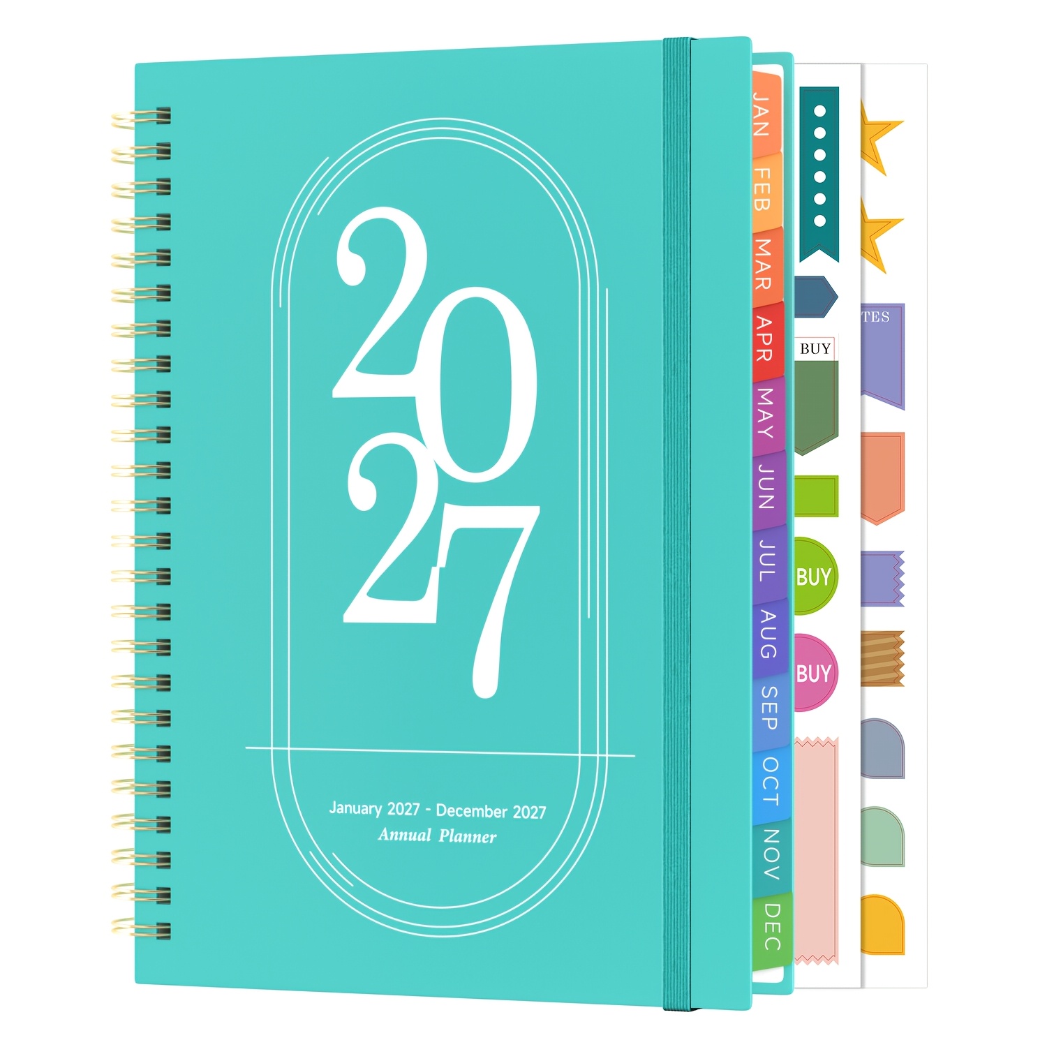 TEMU 2027 Agenda A5 Week-Overzicht, 2027 Planner, Jan tot Dec 2027, 2027 Agenda met Maandbladen, Dubbele Draadbinding, Wekelijkse en Maandelijkse