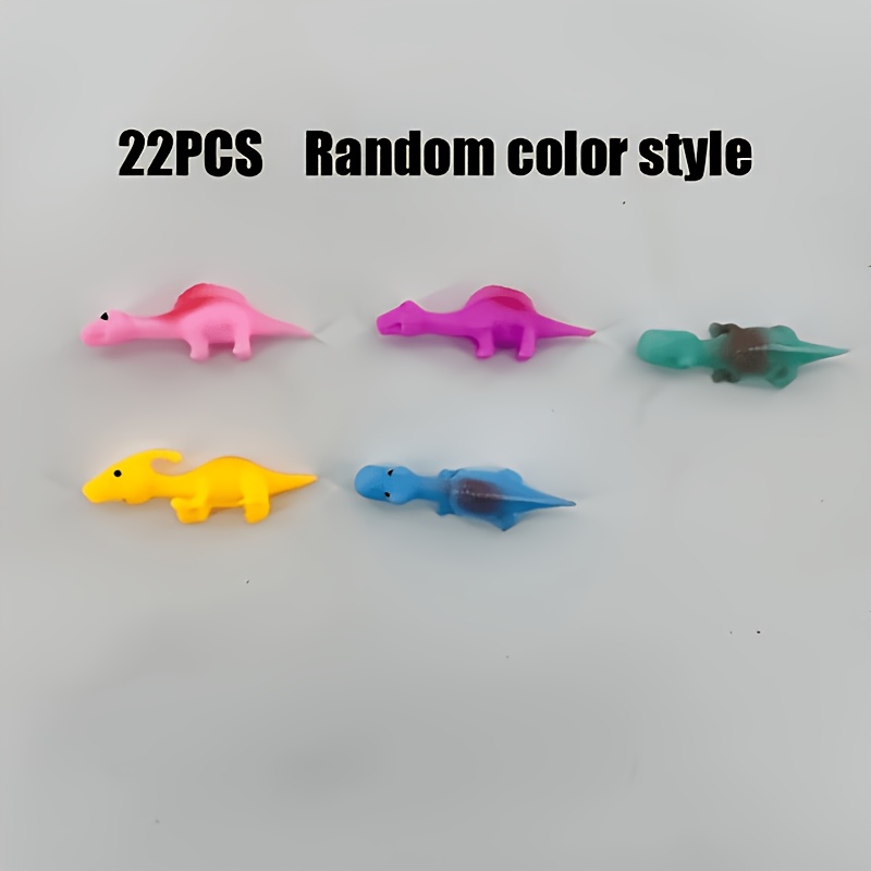 Image of 22 Pcs Dinosaur Finger Toys Random , Children's Party Gifts, Sticky Dinosaur Missile Toys, Suitable For Boys And Girls' Birthday Packages, Easter Baskets Fillers, Valentine's Day/christmas Gifts