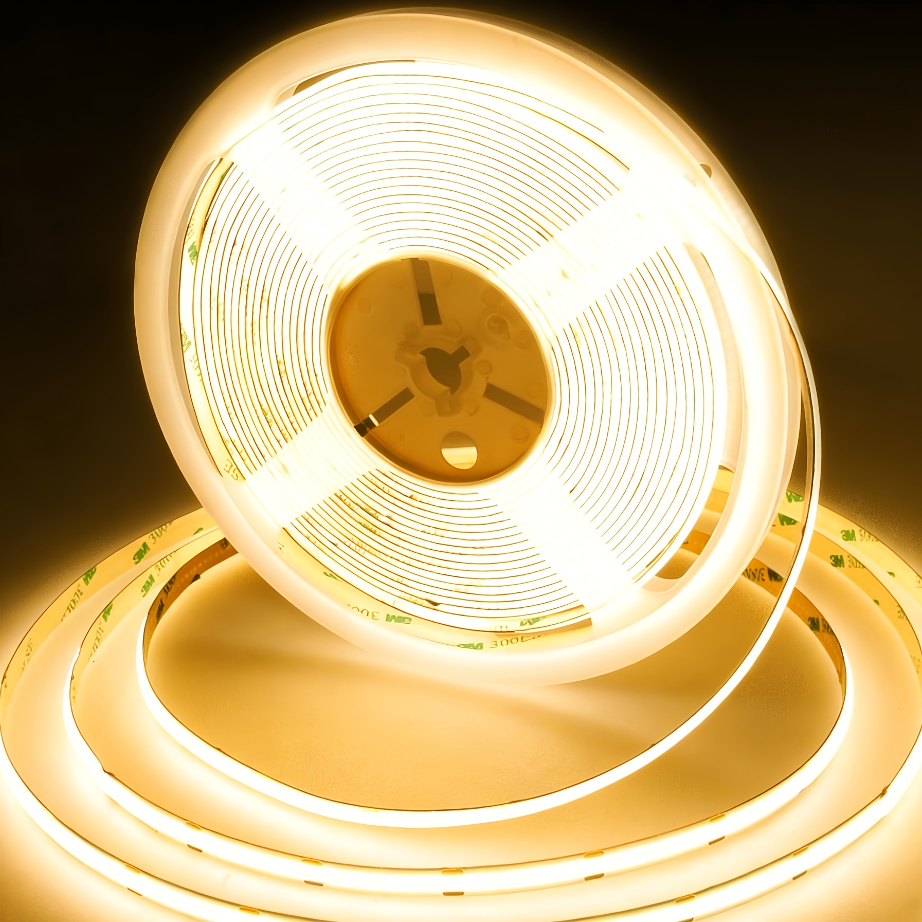 Image of 5-30m Cob Led Strip Light With Smart App And Remote Control, 3000k-6000k Dimmable, Cuttable, Flexible Self-adhesive, High Brightness Uniform Light, Indoor Bedroom Birthday Decor Gift