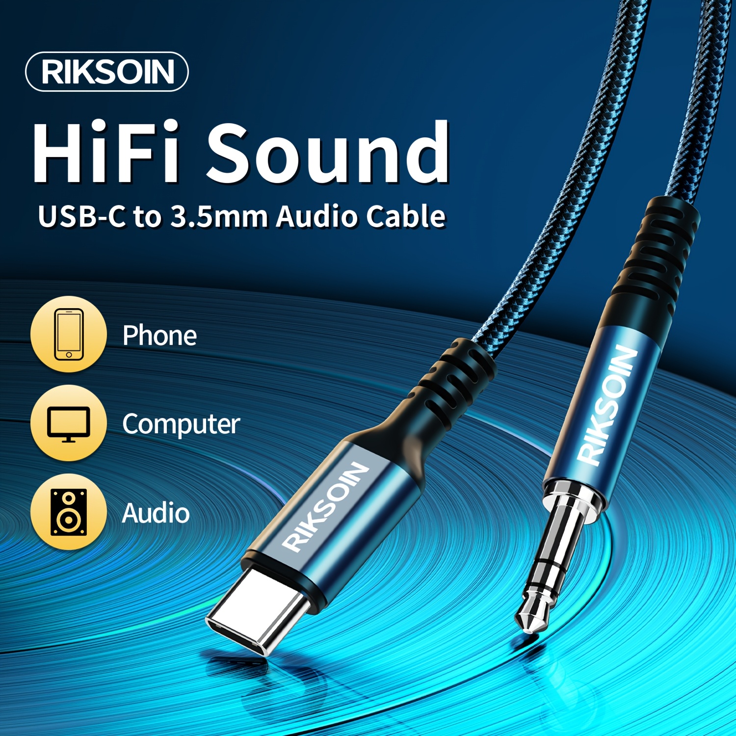 Usb C To Jack 3.5 Cable Auxiliar Para IPhone 15, [certificado MFi] USB Tipo C A 3.5 Mm Adaptador De Conector Jack To Usb C