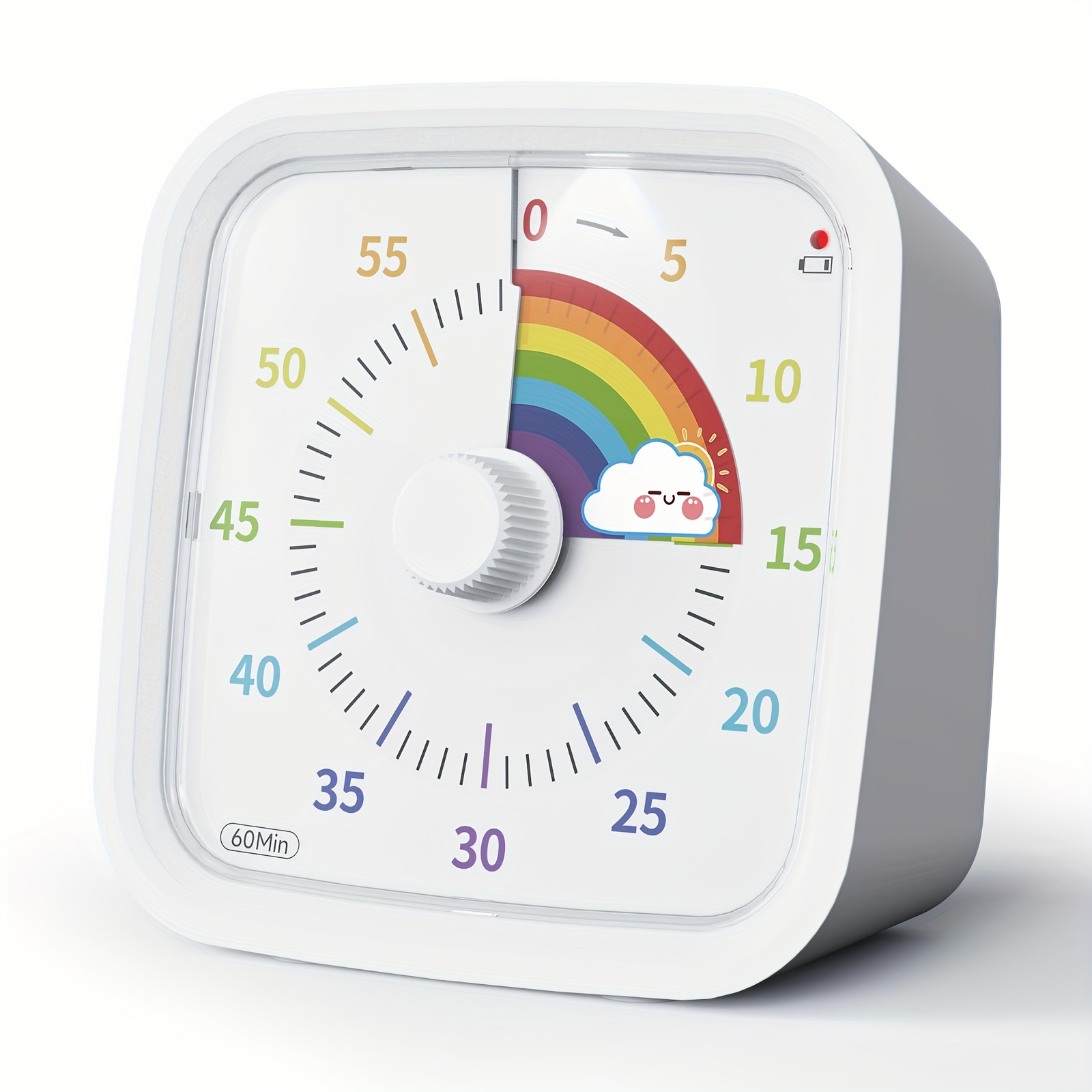 Visual Timer With Protective Case, Rainbow Disk Countdown Game Timer, Silent Time Management Tool For Study, Working, Exercising And Other Activities
