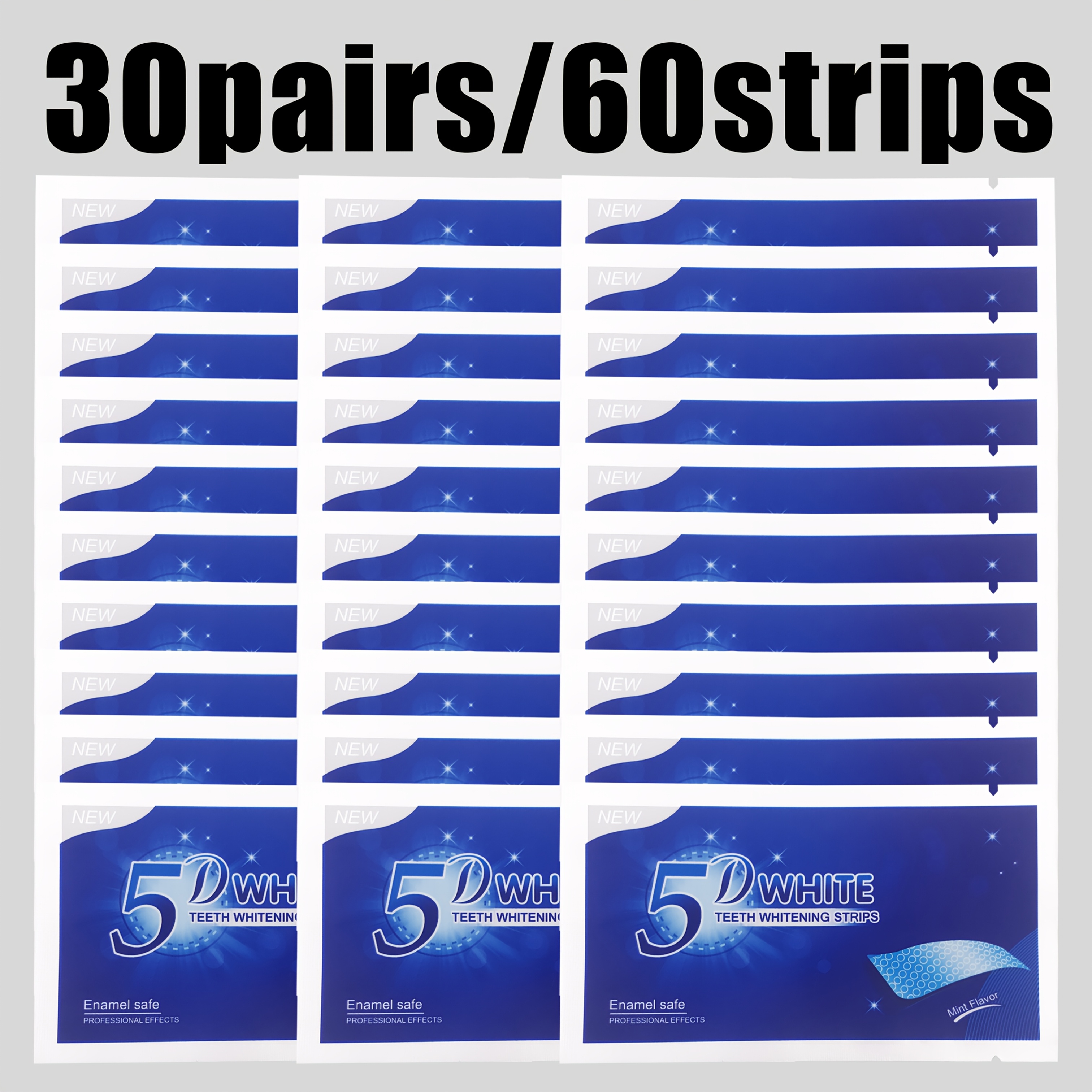 (1/5/10/20/30pairs) 5d Anywhere Easy Carry Teeth Strips Peroxide Free - Get Whiter Teeth With ! Perfect For !