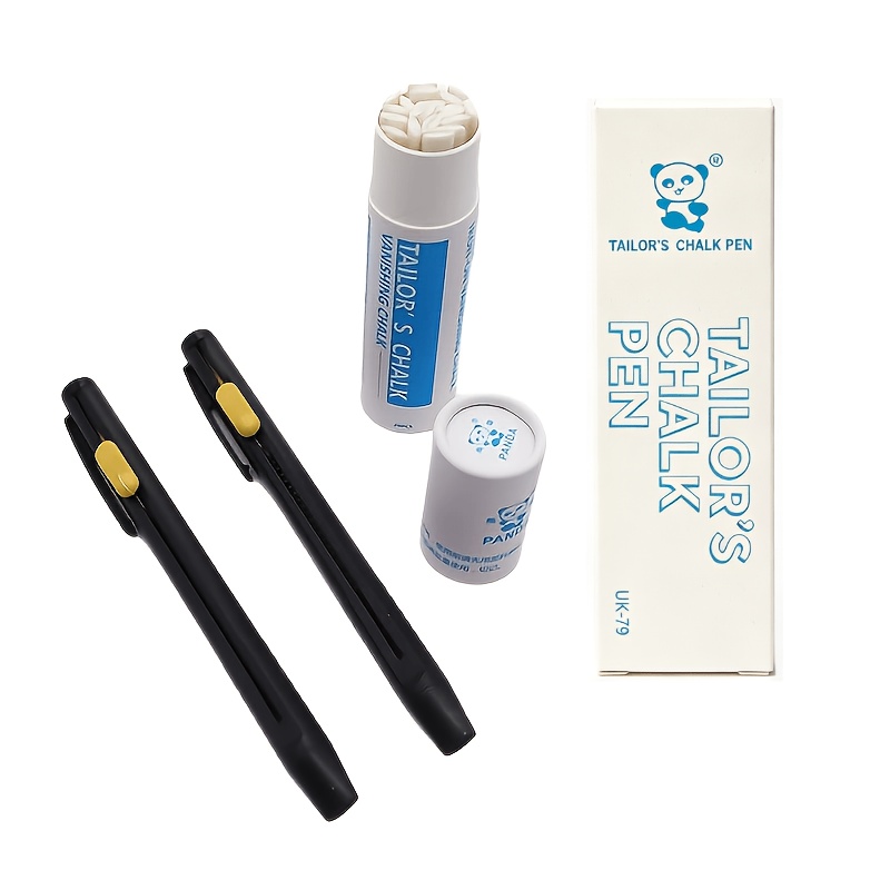 Image of Diy Handmade Sewing Chalk, Sewing 2 Pens + 20 Premium Refills, Invisible Fabric Tailor Pens