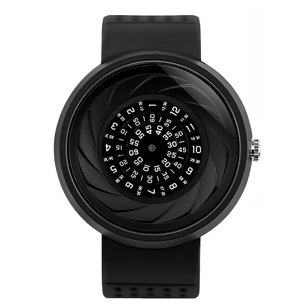 Image of How To Read Time? Innovative And Intriguing Fashion Watch, Men's Sporty With Design, Wristwatch Featuring A Password Dial