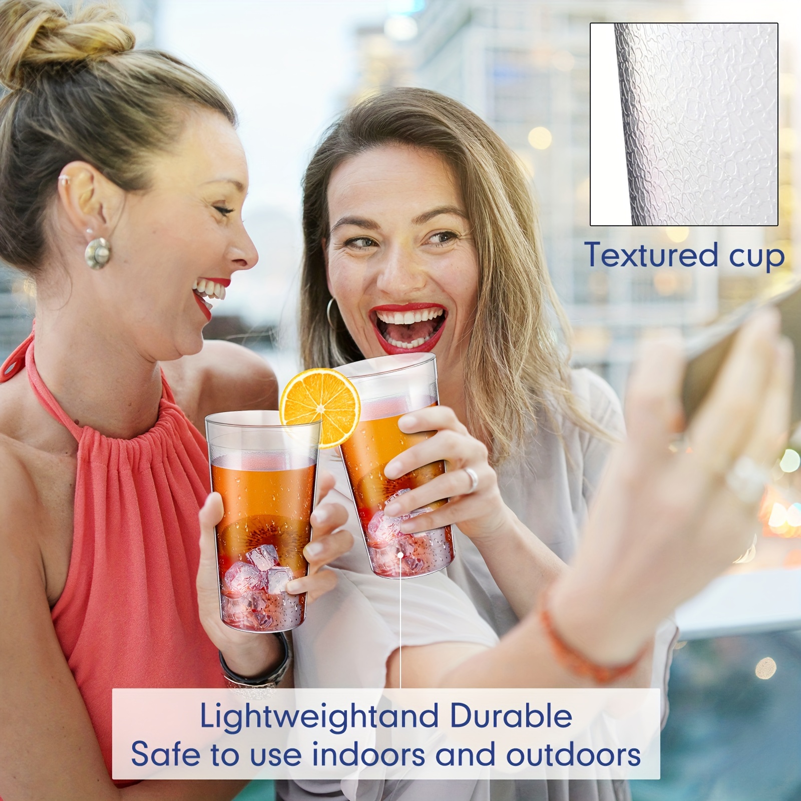 24 oz hard plastic tumblers 24oz Cups with Lids and Straws Plastic Deco Design Set  OnlyOneStopShop